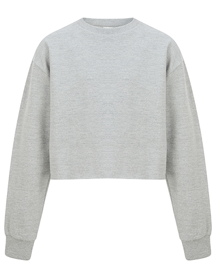 Classic Kid's Sweatshirt  SF Minni Kids´ Cropped Slounge Sweat Heather Grey