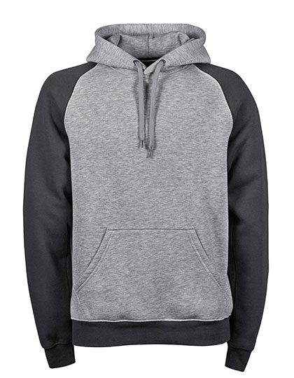 Men's Sweatshirt  Tee Jays Two-Tone Hooded Sweatshirt Heather Grey, Dark Grey (Solid)