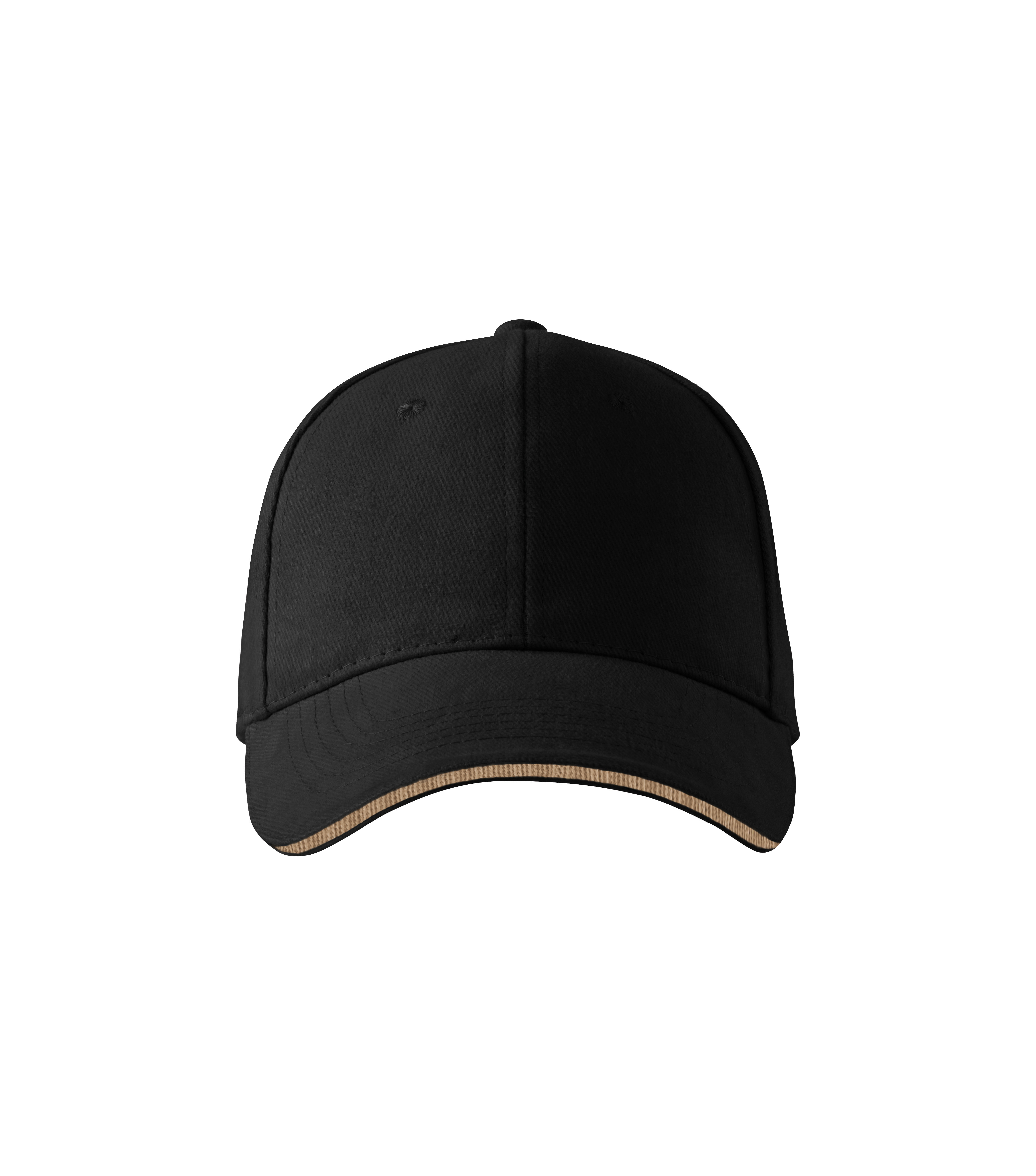 Sandwich 6P Unisex Kappe - black, Einstellbar