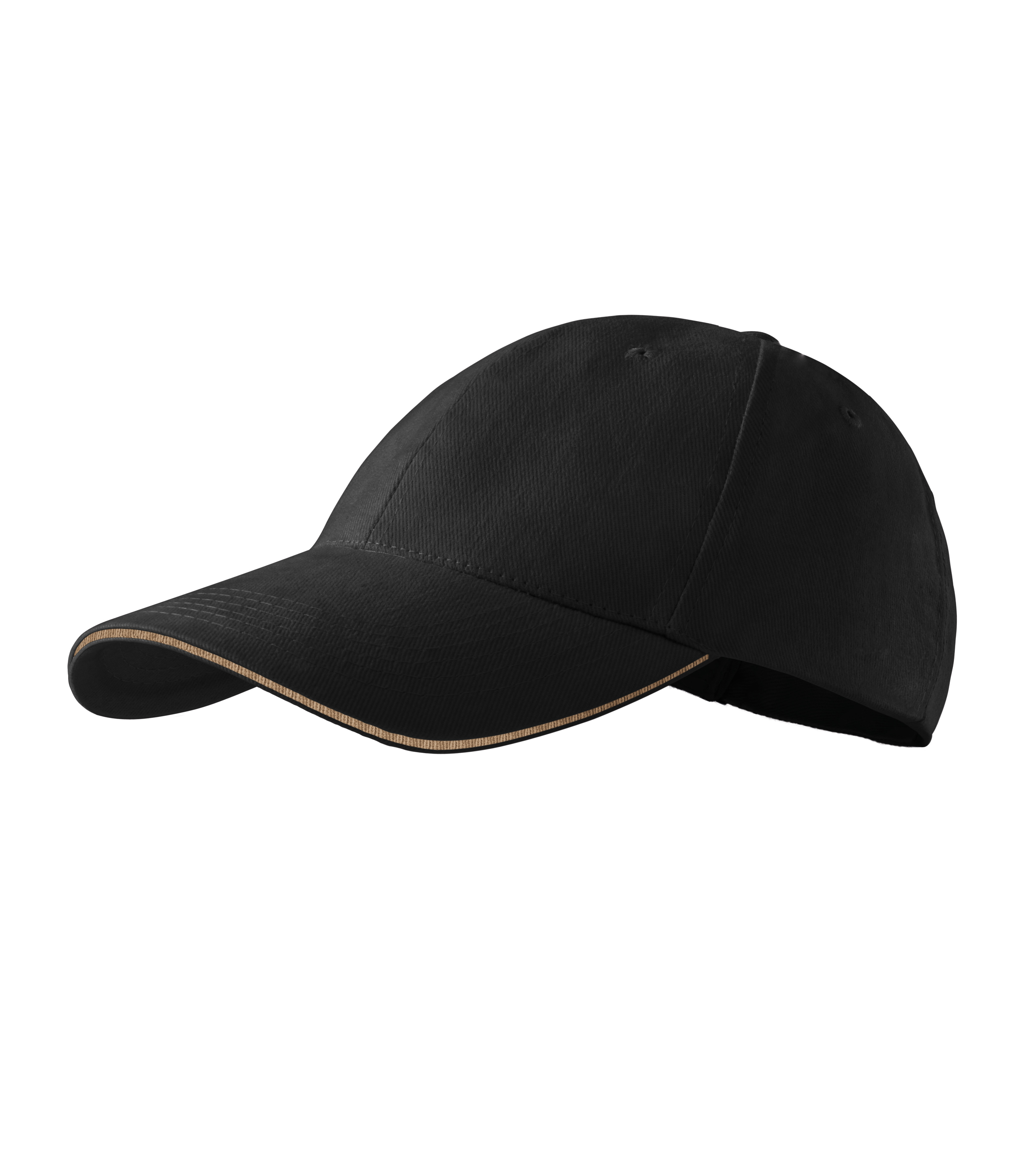 Sandwich 6P Unisex Kappe - black, Einstellbar