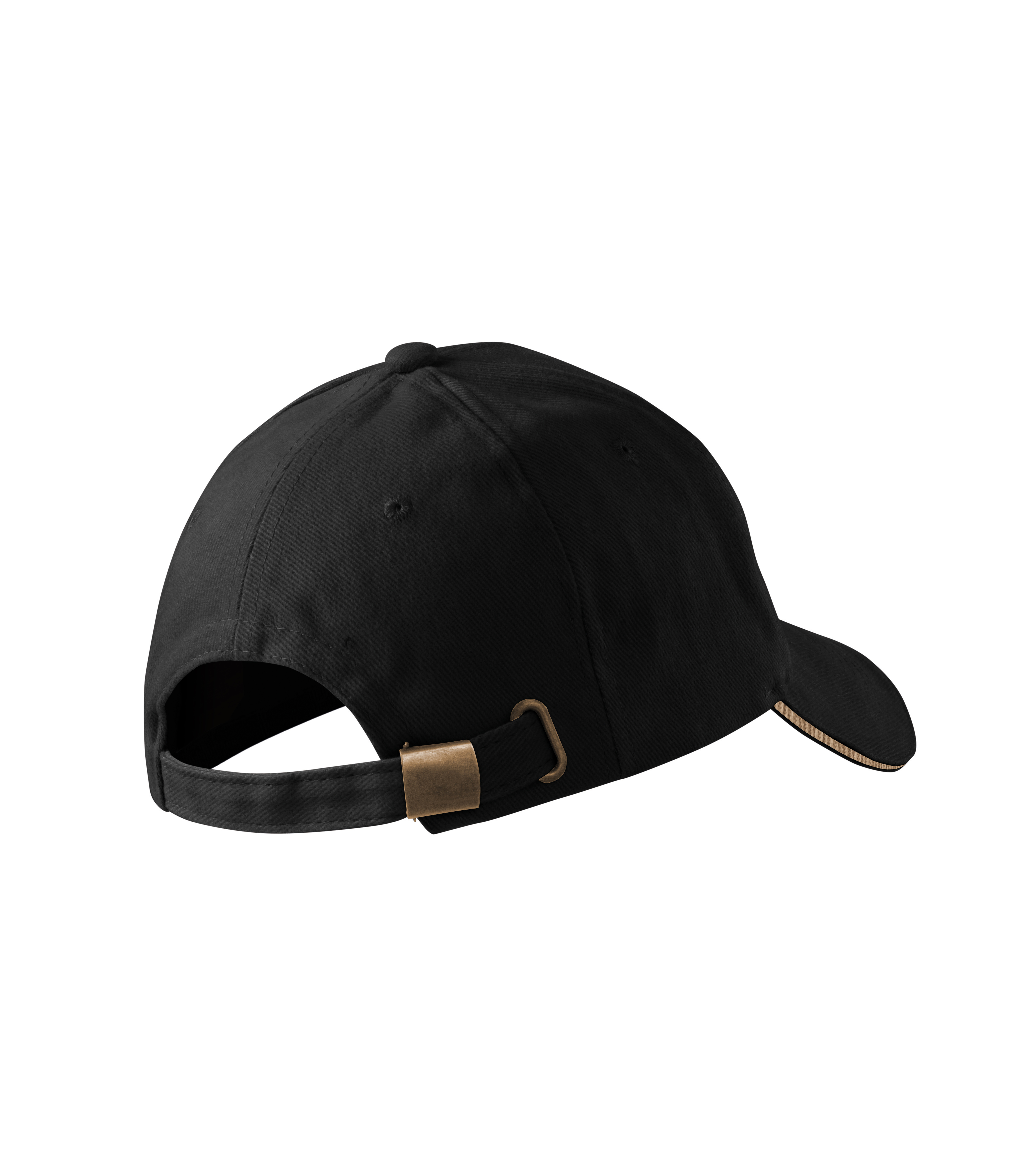 Sandwich 6P Unisex Kappe - black, Einstellbar