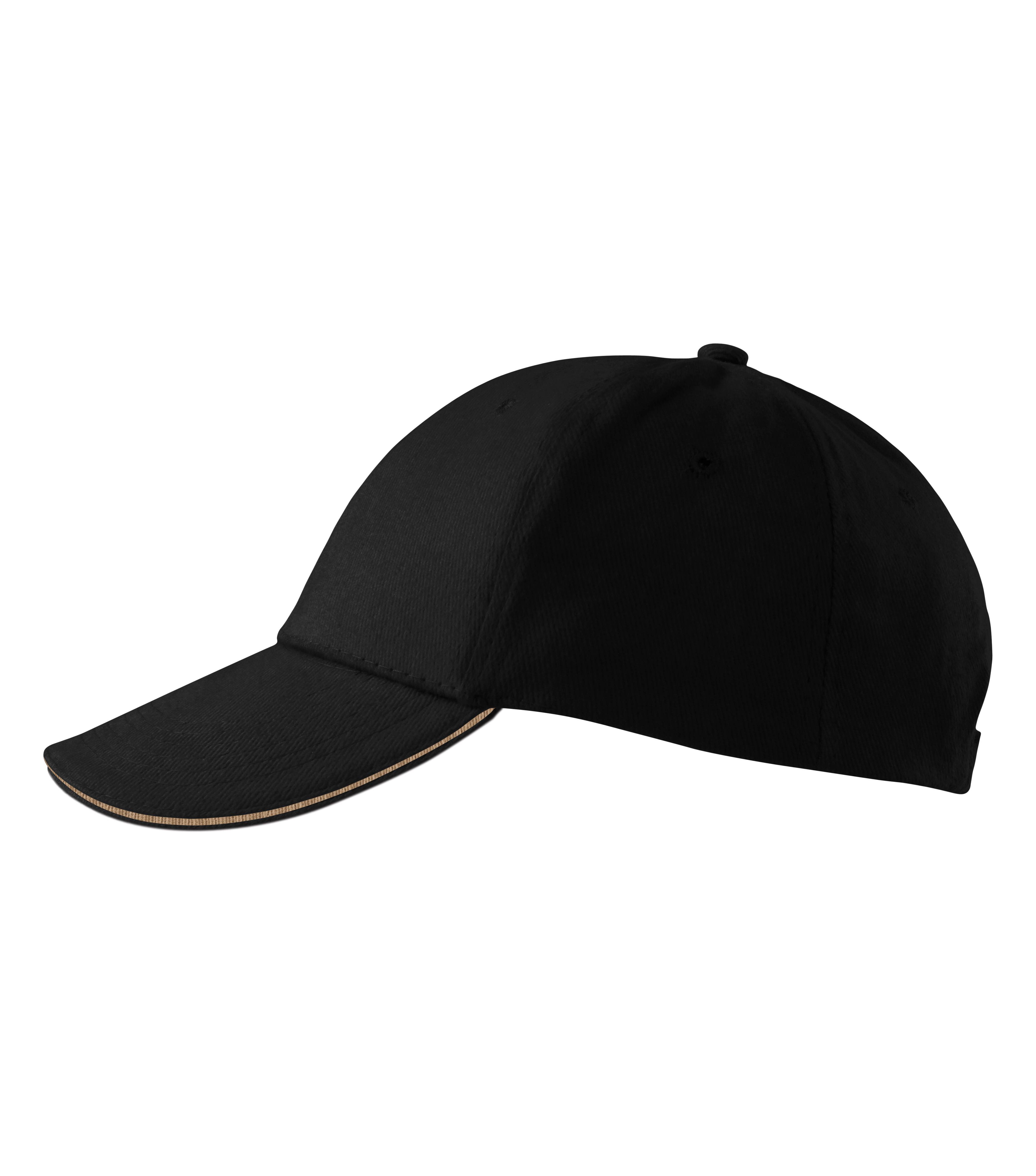 Sandwich 6P Unisex Kappe - black, Einstellbar