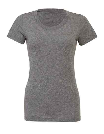 Kurzärmeliges T-Shirt für Frauen Bella Triblend Crew Neck T-Shirt Woman - grau meliert