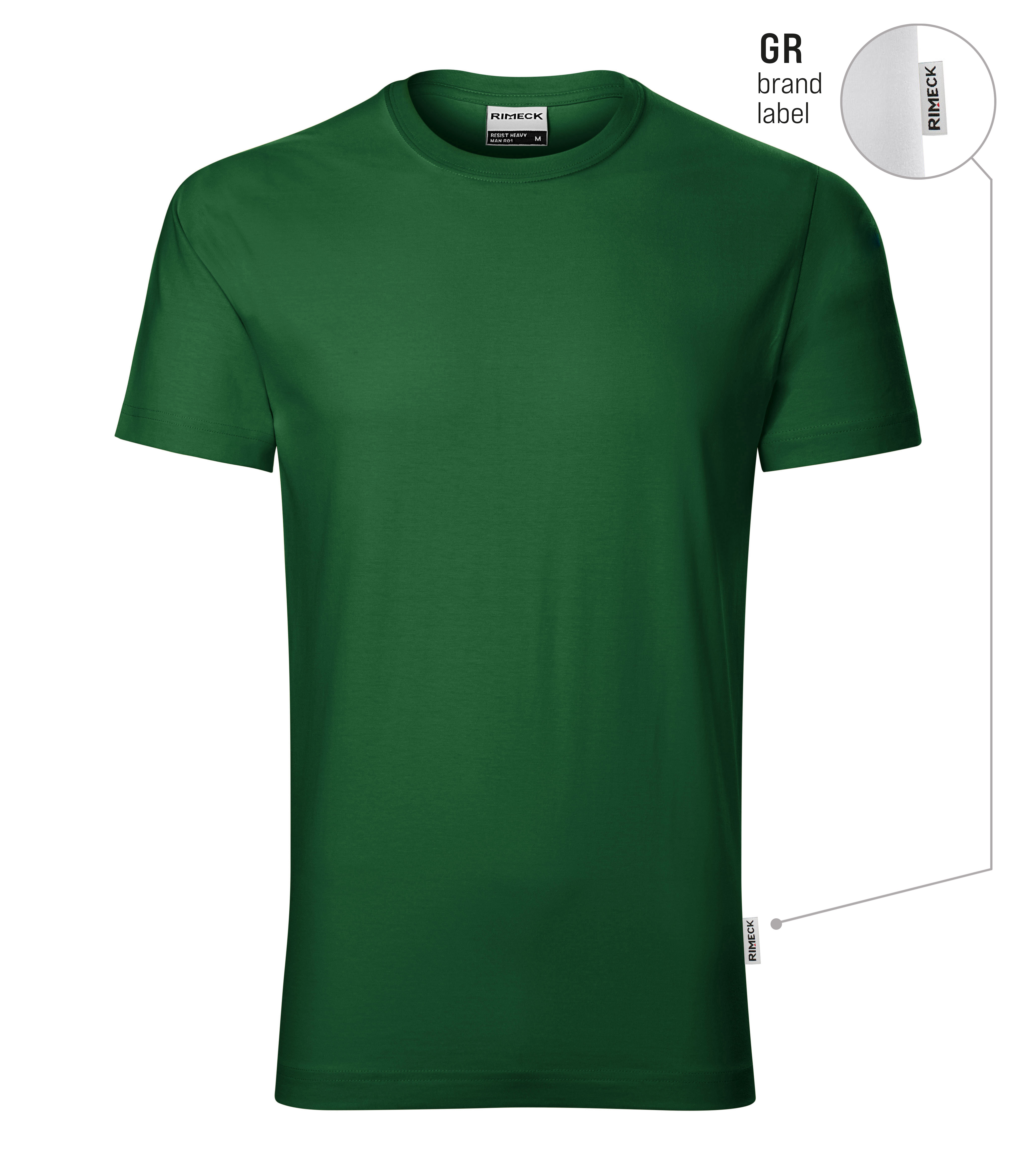 Resist Men's T-shirt - bottle green (brand label)