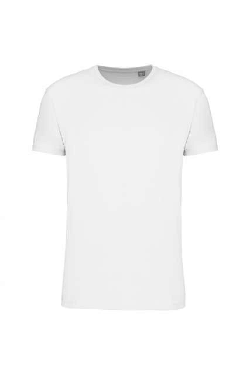 Pánské tričko s krátkým rukávem Kariban ORGANIC 190IC CREW NECK - white,
