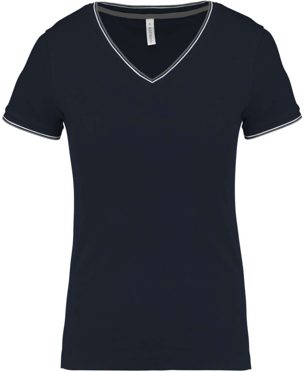 Dámské tričko s krátkým rukávem Kariban PIQUÉ KNIT V-NECK