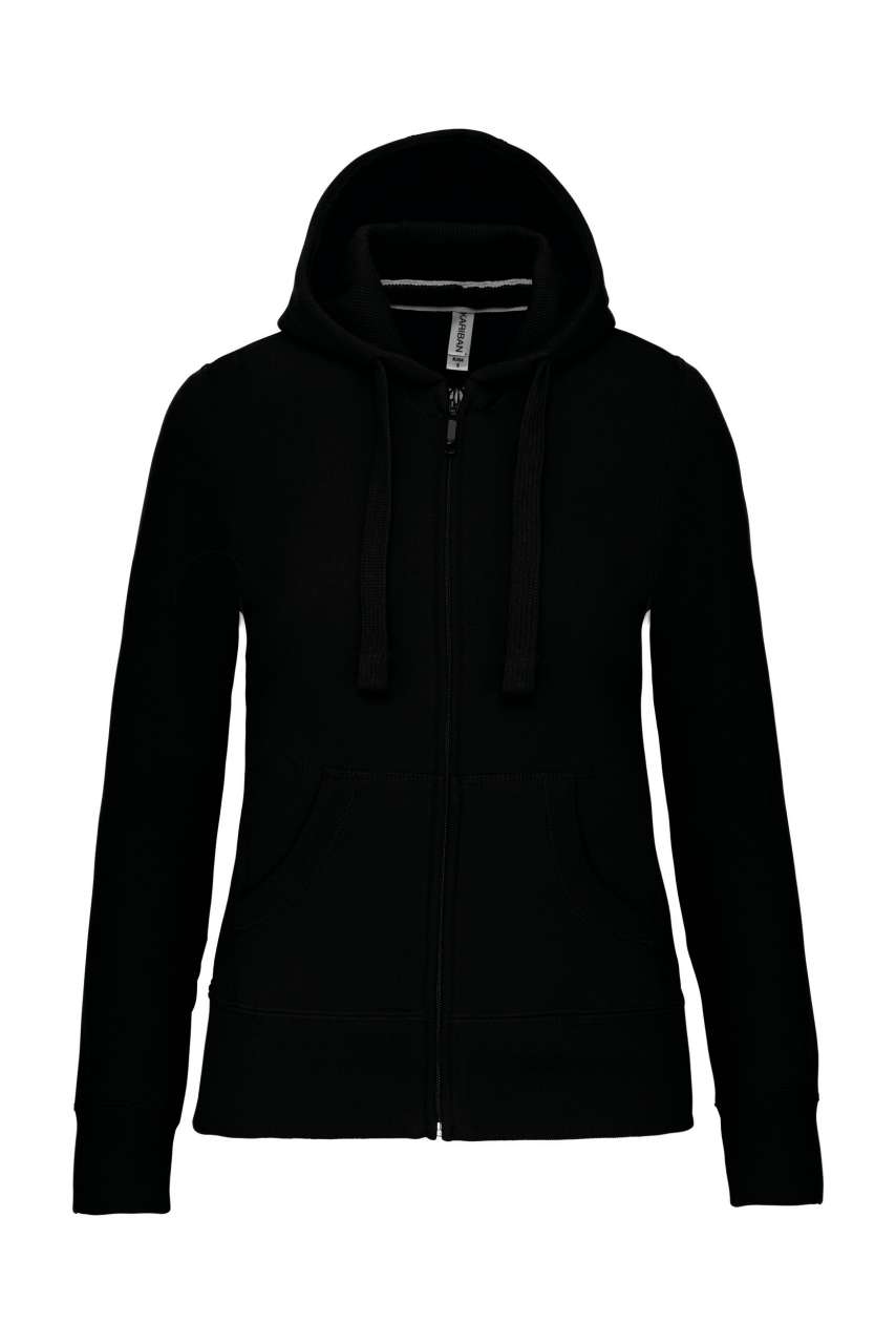 Dámská mikina Kariban FULL ZIP HOODED - black,