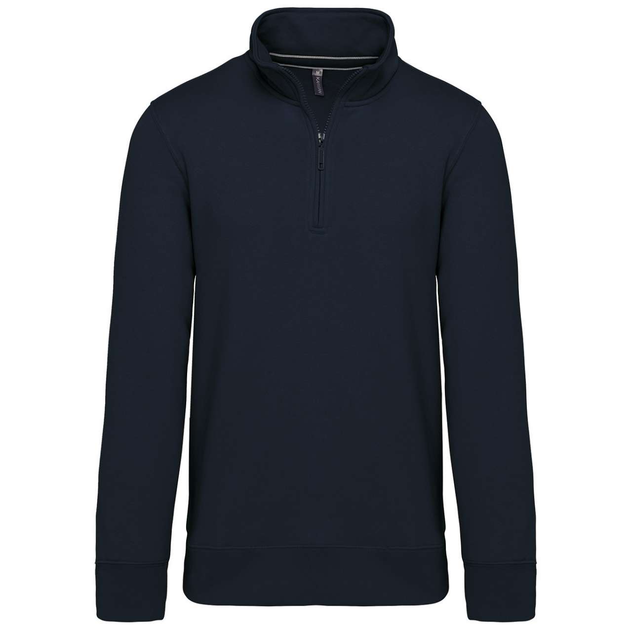 Pánská mikina Kariban ZIPPED NECK - navy,