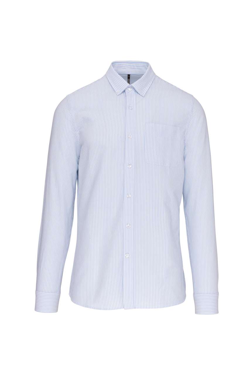 Pánská košile s dlouhým rukávem Kariban WASHED OXFORD COTTON