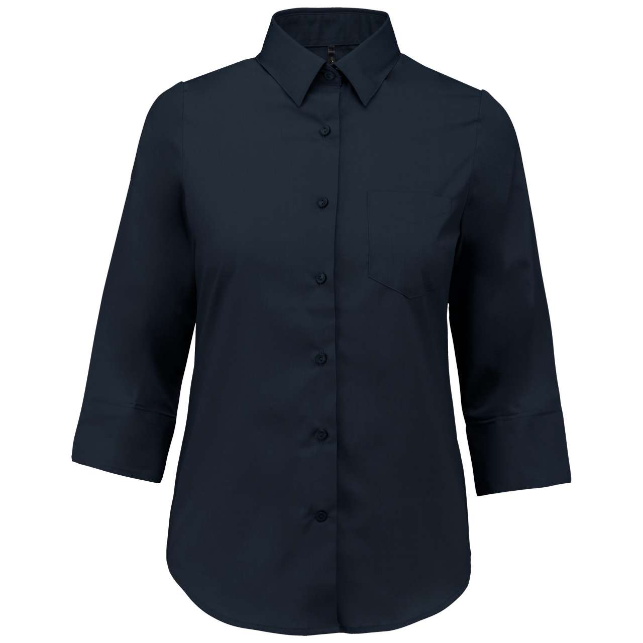 Dámská košile s tříčtvrtečním rukávem Kariban 3/4 SLEEVED - navy,