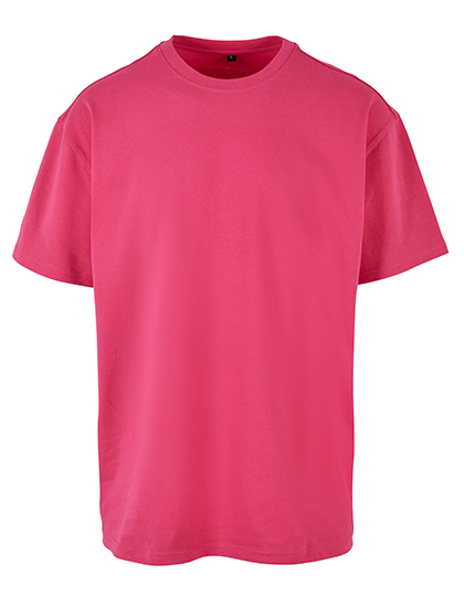 Short sleeve T-Shirt Build Your Brand Heavy Oversize Tee Hibiskus Pink