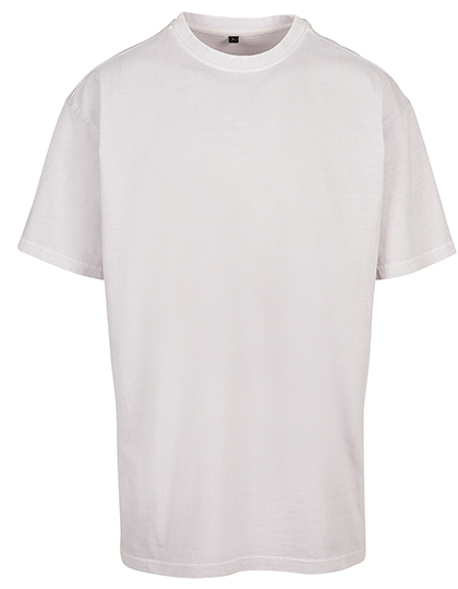 Short sleeve T-Shirt Build Your Brand Acid Washed Heavy Oversize Tee Soft Lilac