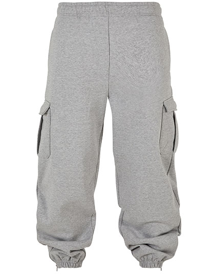 Trousers Build Your Brand 90's Cargo Sweatpants Heather Grey