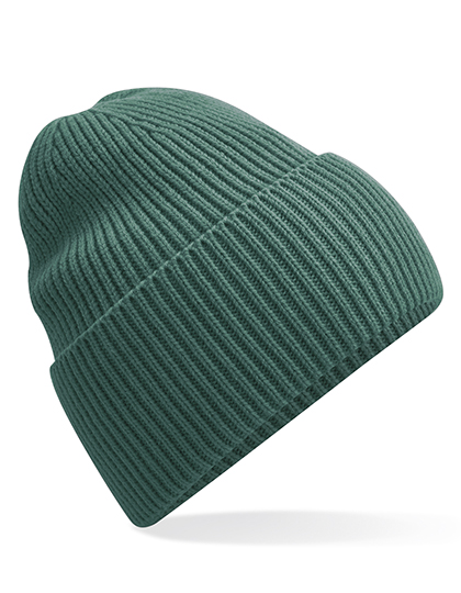 Zimní čepice Beechfield Oversized Cuffed Beanie Marine Green Univerzální