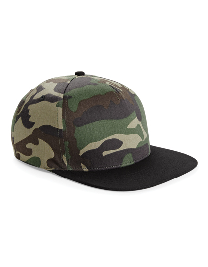 Cap Beechfield Camo Snapback Jungle Camo, Black One Size