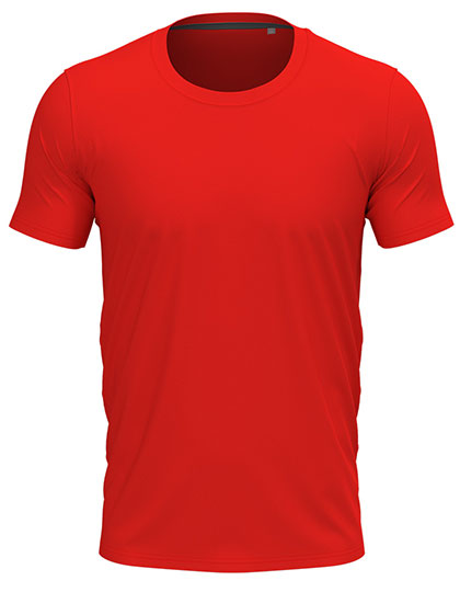 Tričko s krátkým rukávem Stedman® Clive Crew Neck Scarlet Red