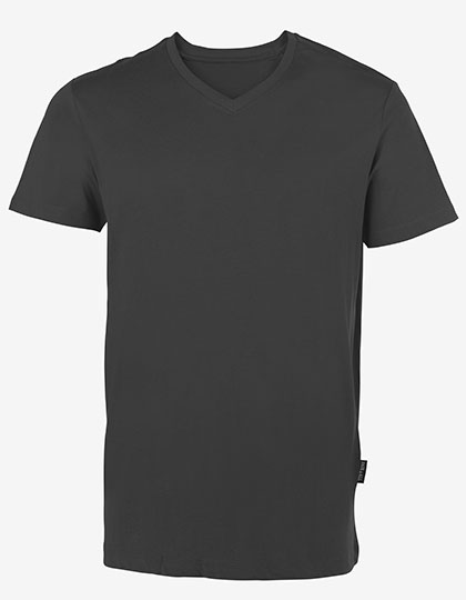 HRM Men´s Luxury V-Neck Tees - dark grey,