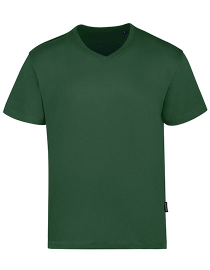 HRM Men´s Luxury V-Neck Tees - bottle green,