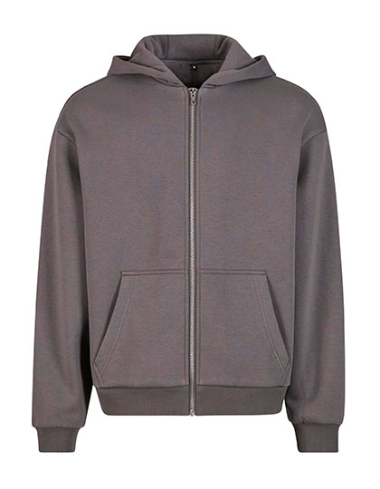 Build Your Brand | Fluffy Zip Hoody - magnet,