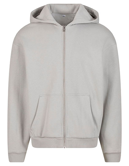 Build Your Brand | Fluffy Zip Hoody - light asphalt,