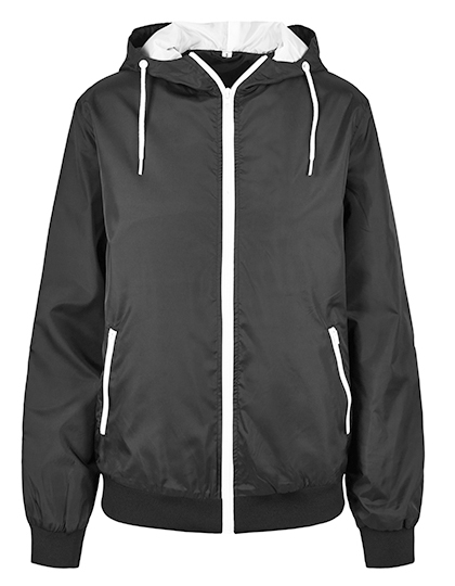Build Your Brand | Ladies´ Windrunner - black / white,