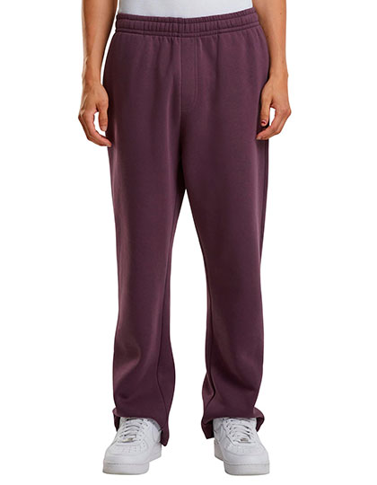 Build Your Brand | Fluffy Track Sweatpants - plum purple,
