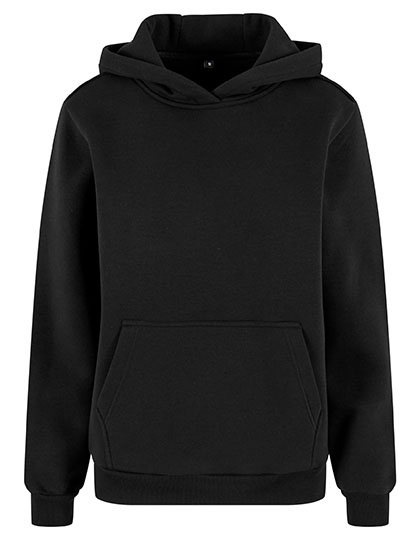 Build Your Brand | Ladies Fluffy Hoody - black,