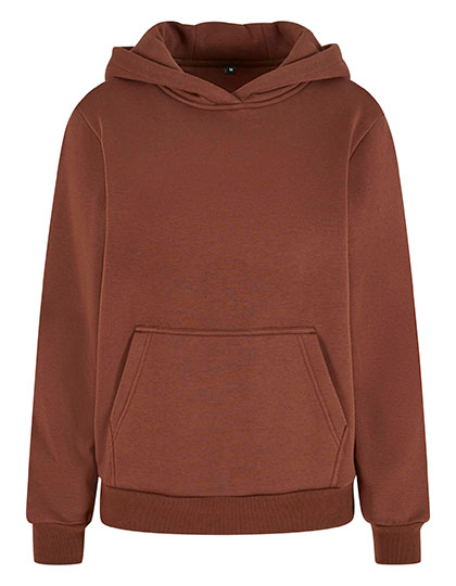 Build Your Brand | Ladies Fluffy Hoody - chocoloate brown,