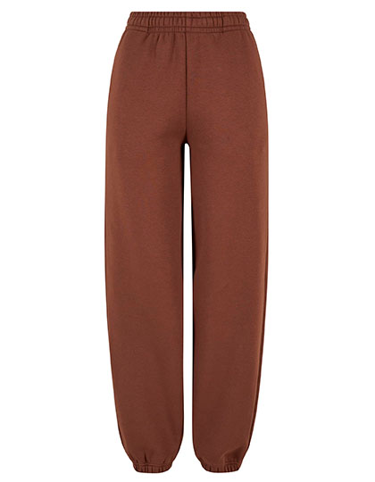 Build Your Brand | Ladies Fluffy Sweatpants - chocoloate brown,
