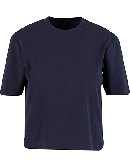 Build Your Brand | Sorona® Ladies Regular Boxy Tee - navy,