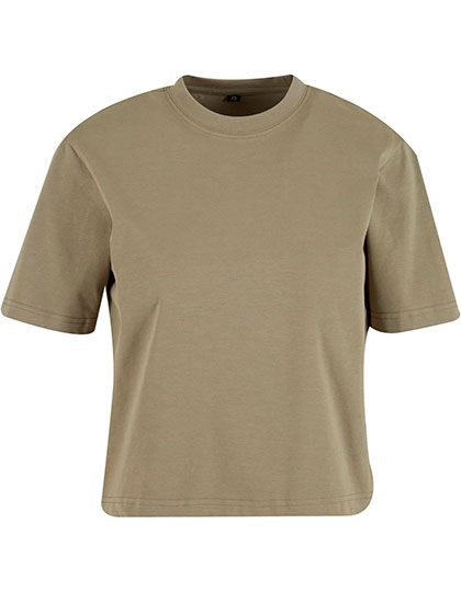 Build Your Brand | Sorona® Ladies Regular Boxy Tee - pale olive,