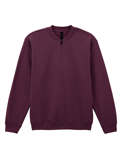 Gildan | Softstyle® Midweight Adult Fleece 1/4 Zip Sweatshirt - maroon,
