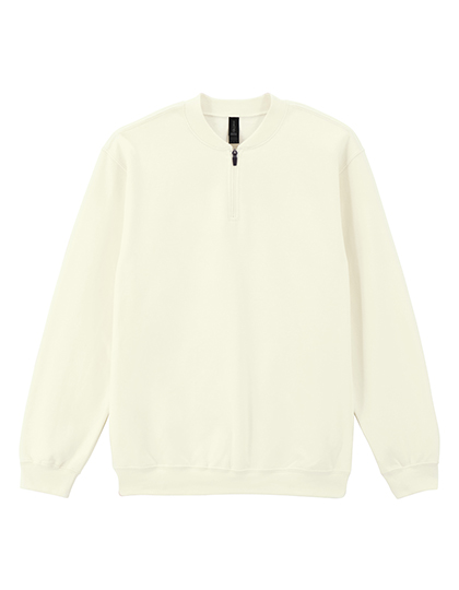 Gildan | Softstyle® Midweight Adult Fleece 1/4 Zip Sweatshirt - off white,