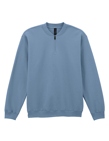 Gildan | Softstyle® Midweight Adult Fleece 1/4 Zip Sweatshirt - stone blue,