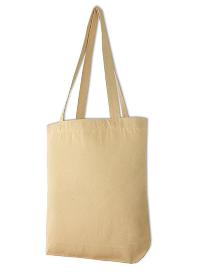 Halink | Canvas Carrier Bag Long Handle - natural, 42 x 38 x 10 cm