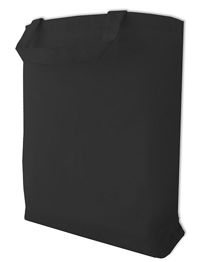 Halink | Canvas Carrier Bag Short Handle - black, 42 x 38 x 10 cm