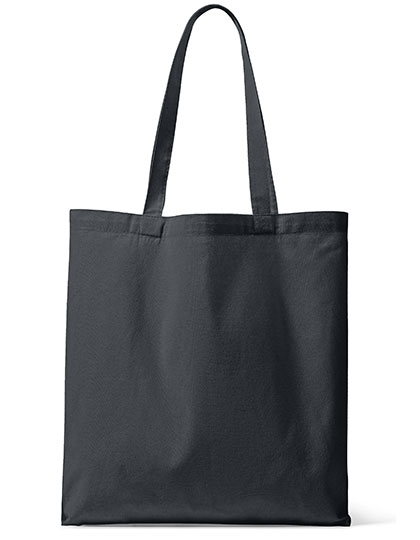Halink | Organic Canvas Carrier Bag Long Handle London 01 - dark grey, 42 x 38 x 10 cm