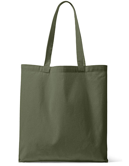Halink | Organic Canvas Carrier Bag Long Handle London 01 - military green, 42 x 38 x 10 cm
