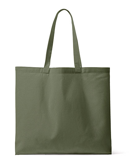 Halink | Organic Canvas Carrier Bag Medium Long Handle London 02 - military green, 42 x 48 x 10 cm