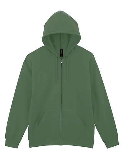Gildan | Softstyle® Midweight Fleece Adult Full Zip Hooded Sweatshirt - military green,