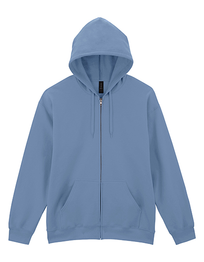 Gildan | Softstyle® Midweight Fleece Adult Full Zip Hooded Sweatshirt - stone blue,