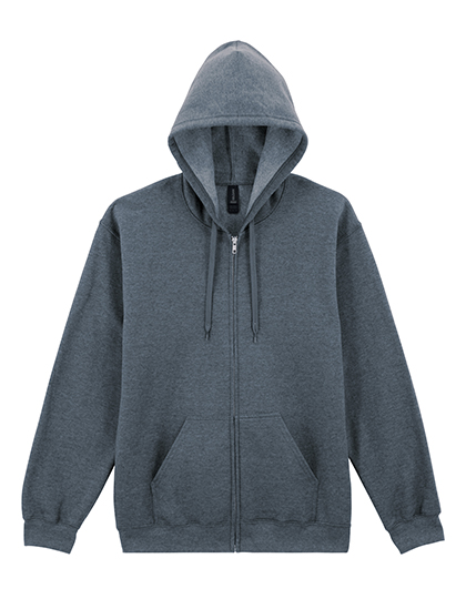 Gildan | Softstyle® Midweight Fleece Adult Full Zip Hooded Sweatshirt - dark heather,