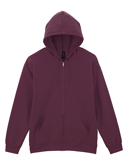 Gildan | Softstyle® Midweight Fleece Adult Full Zip Hooded Sweatshirt - maroon,