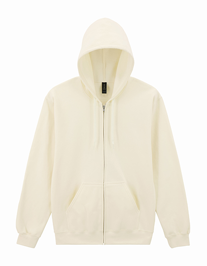 Gildan | Softstyle® Midweight Fleece Adult Full Zip Hooded Sweatshirt - off white,