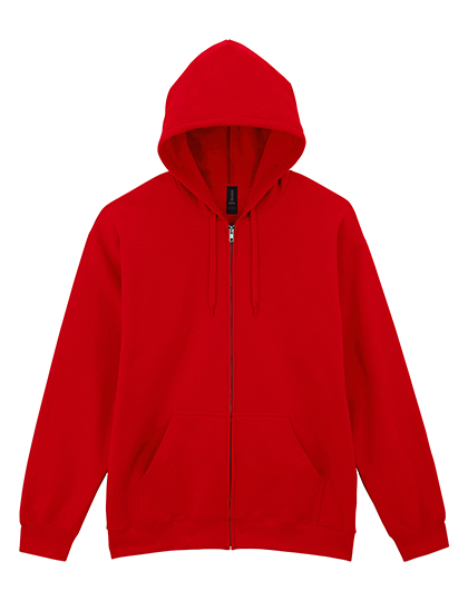 Gildan | Softstyle® Midweight Fleece Adult Full Zip Hooded Sweatshirt - red,