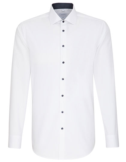 Seidensticker | Men´s Shirt Poplin Shaped Fit LS - white,