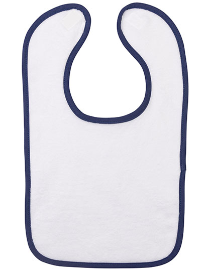 ARTG | Babiezz® Subli Baby Bib - white / french navy, 43 x 27 cm