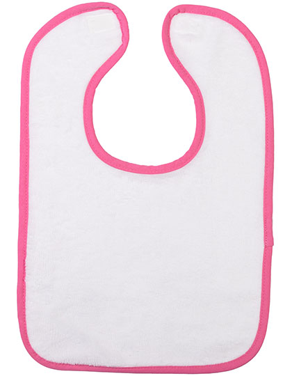 ARTG | Babiezz® Subli Baby Bib - white / pink, 43 x 27 cm