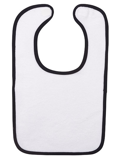ARTG | Babiezz® Subli Baby Bib - white / black, 43 x 27 cm