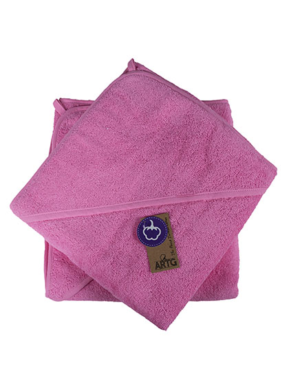 ARTG | Babiezz® Baby Hooded Towel - pink, 100 x 100 cm